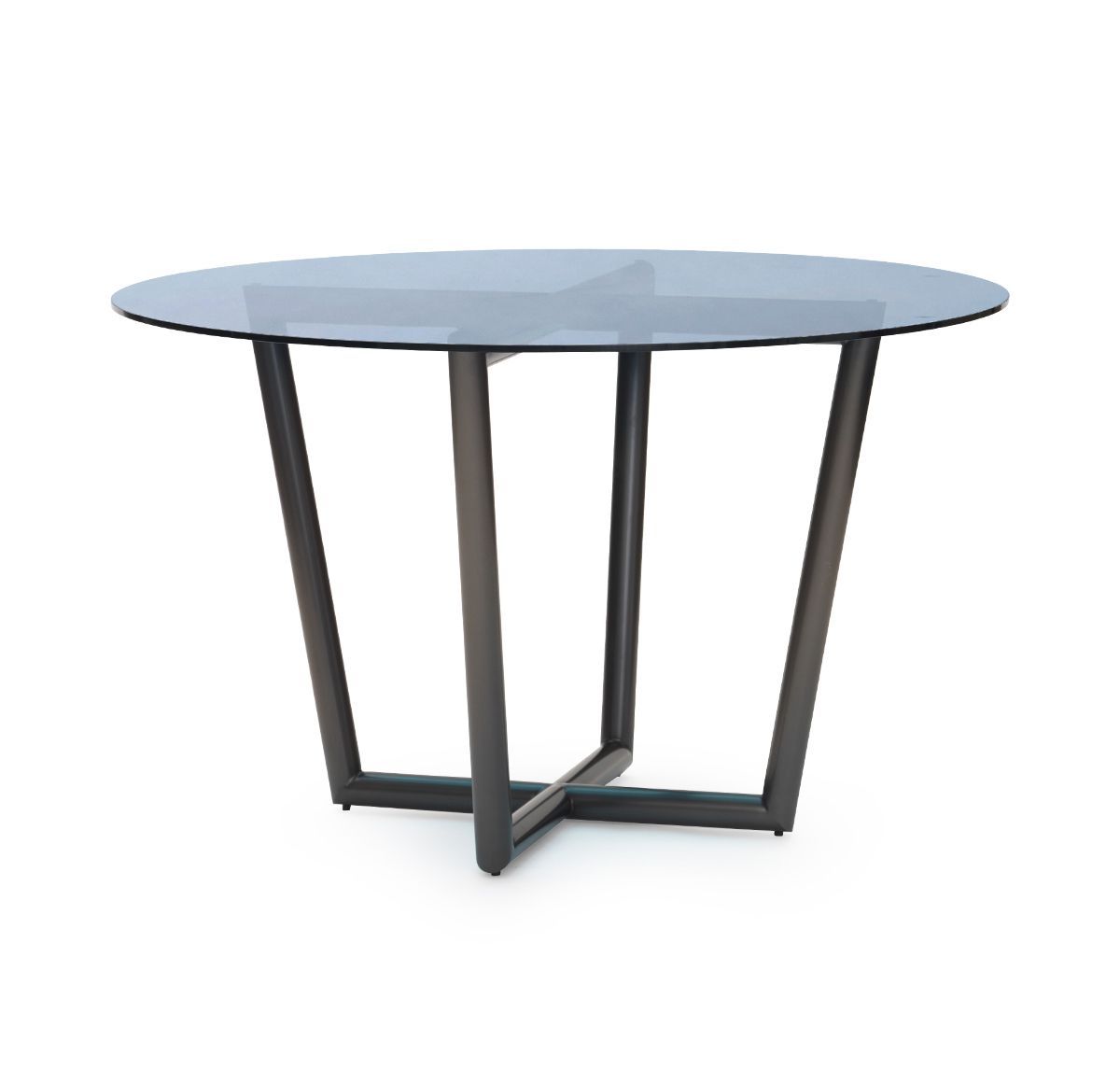 Modern Round Pertaining To Glass And Pewter Rectangular Desks (View 3 of 15)