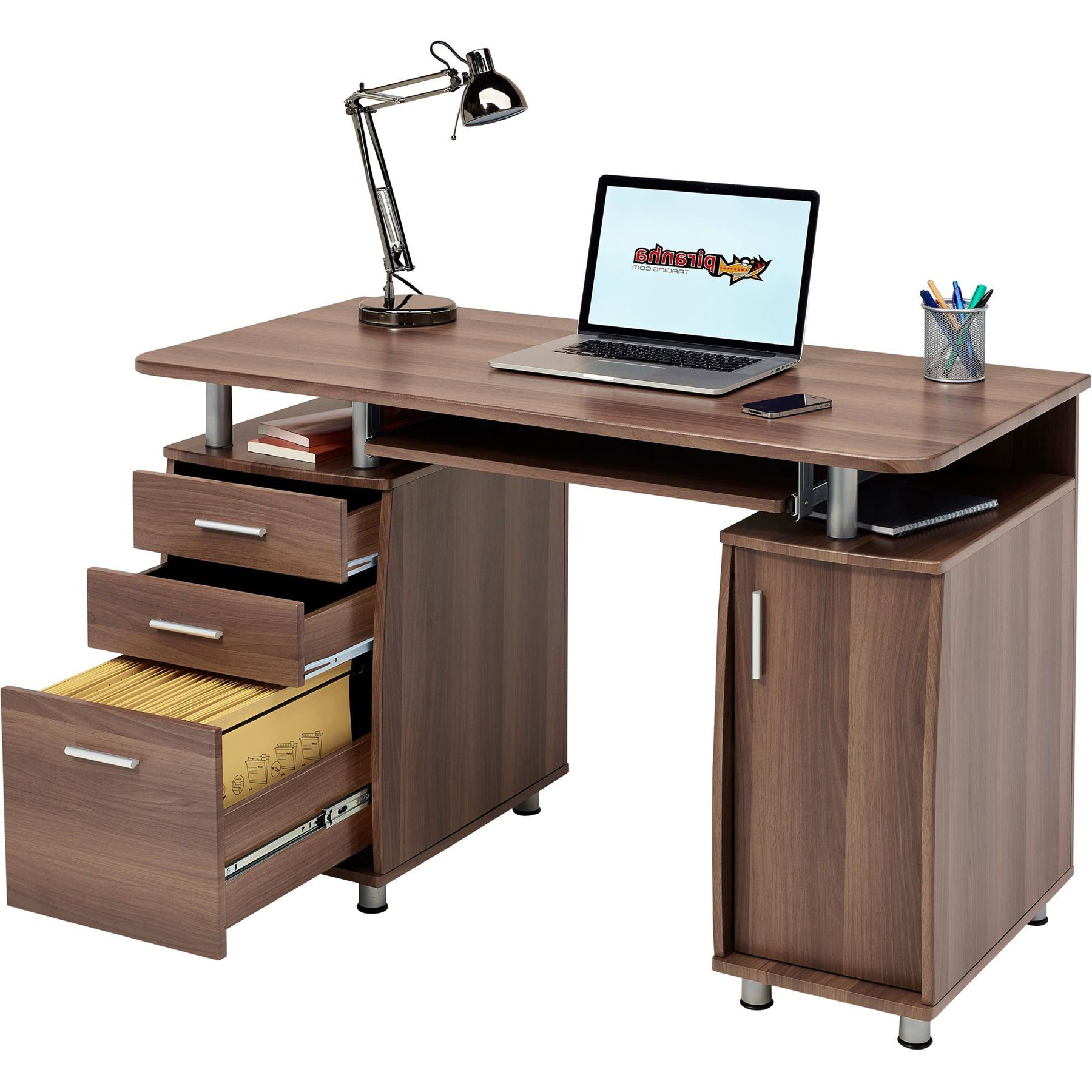 Most Current Computer Desk With Storage & A4 Filing Drawer Home Office Piranha Inside Executive Desks With Dual Storage (View 11 of 15)