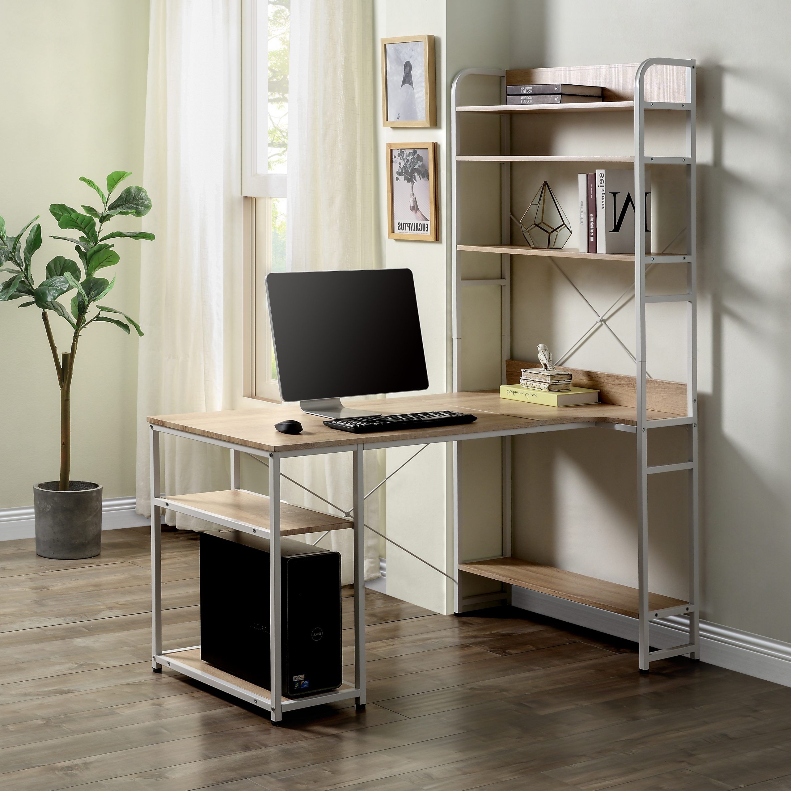 Most Current Executive Desks With Dual Storage Pertaining To Yofe Home Office Desk With Storage, Modern Computer Desk W/ 5 Tier (View 5 of 15)