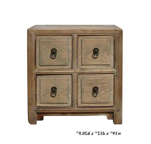 Most Current Natural Peroba 4 Drawer Wood Desks For Chinese Raw Natural Wood 4 Drawer Small Chest As1055a Small Cabinet (View 10 of 15)