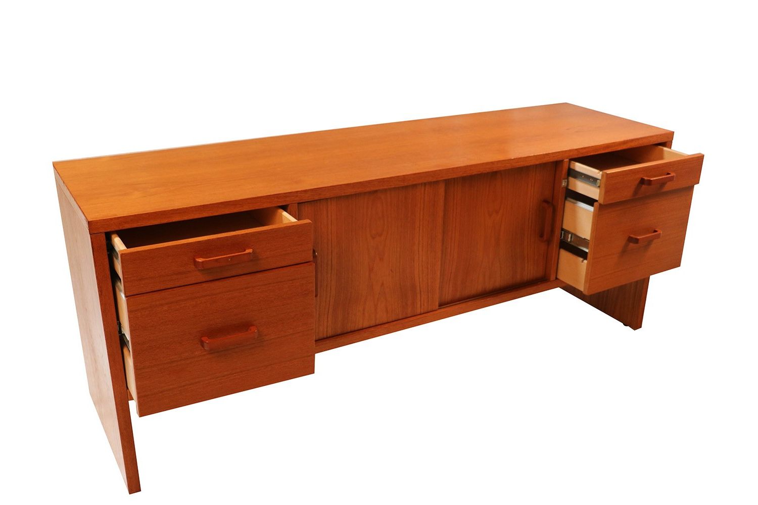 Most Current Office Desks With Filing Credenza With Regard To Mid Century Modern Danish Teak Office Credenza (View 6 of 15)