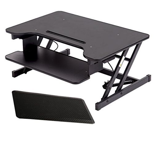 Most Popular Get 32" Platform Height Adjustable Standing Desk Riser Removable Within Graphite Convertible Desks With Keyboard Shelf (View 13 of 15)