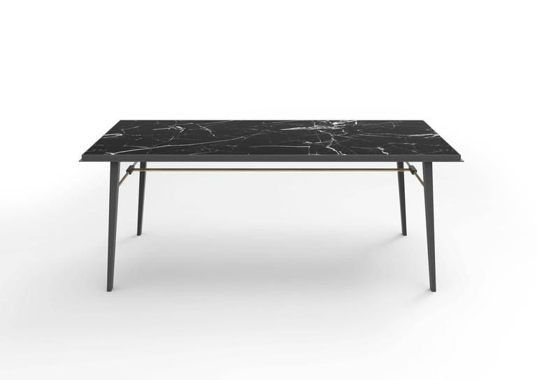 Most Recent Aes Black Marble Contemporary Desk, Jan Garncarek For Sale At 1stdibs Throughout Marble And Black Metal Writing Tables (View 15 of 15)