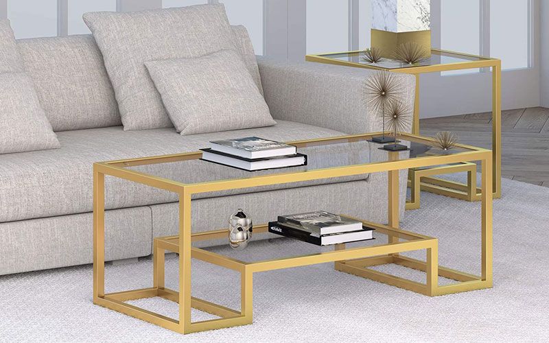 Most Recent Glass And Gold Rectangular Desks With Regard To 10 Best Gold And Glass Coffee Tables – Homeluf (View 1 of 15)