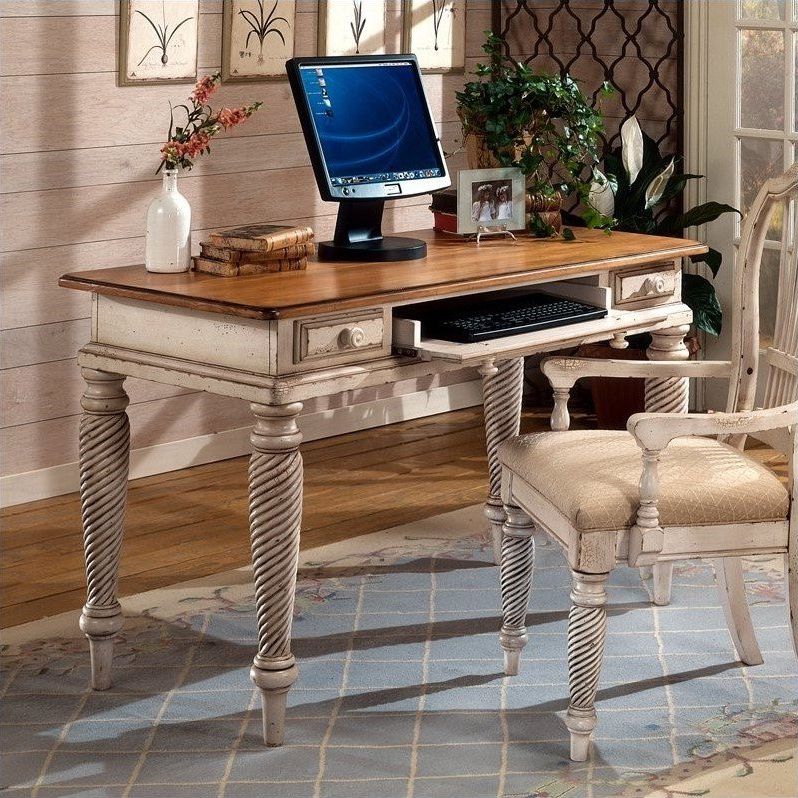 Most Recent Hillsdale Wilshire Wood Writing Desk In Antique White – 4508d Pertaining To White Wood Modern Writing Desks (View 10 of 15)