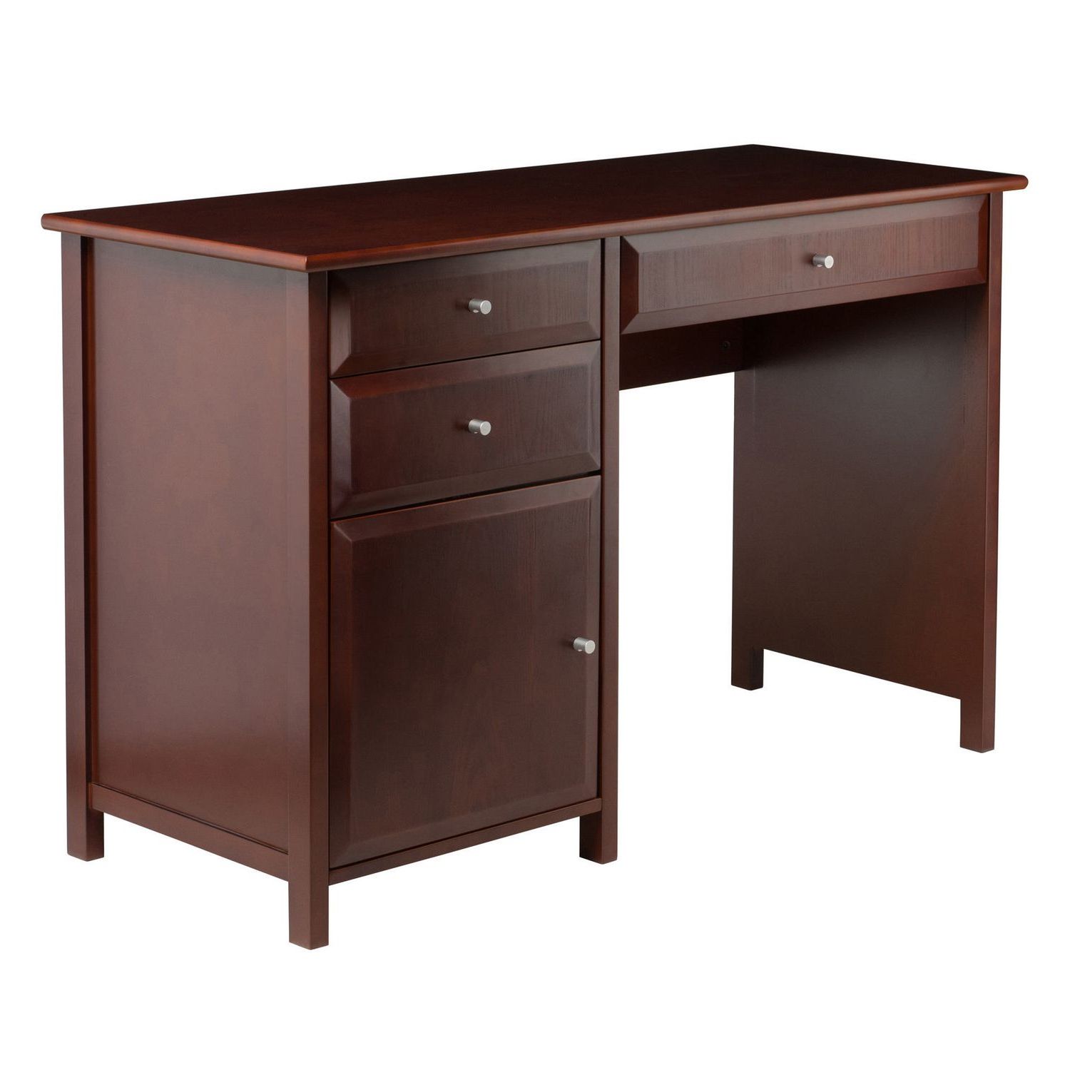 Most Recently Released Dark Sapphire Wood Writing Desks Within Winsome Delta Office Writing Desk Walnut   (View 2 of 15)