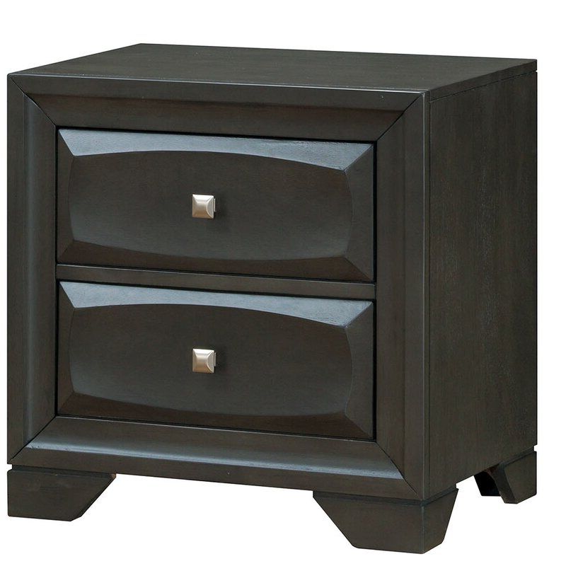 Most Up To Date Red Barrel Studio® Tamra 2 – Drawer Solid Wood Nightstand In Antique For Brushed Antique Gray 2 Drawer Wood Desks (View 4 of 15)