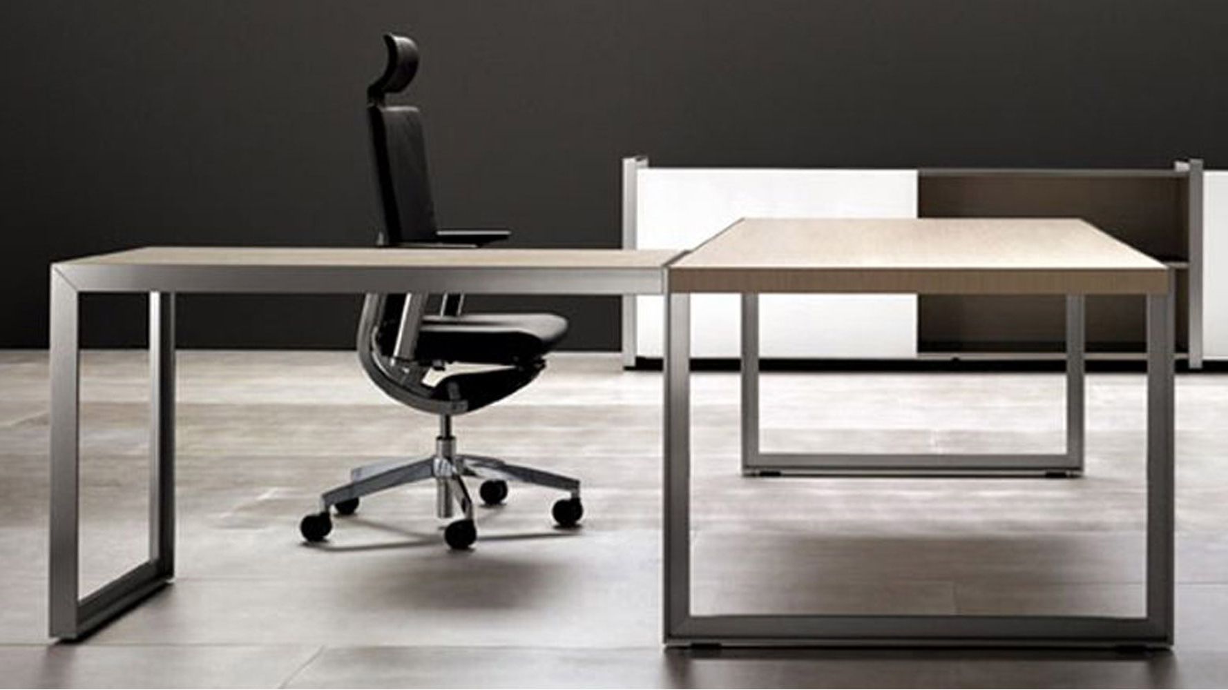 Oikos L Shaped Desk With Metal Leg With Best And Newest Modern Teal Steel Desks (View 10 of 15)