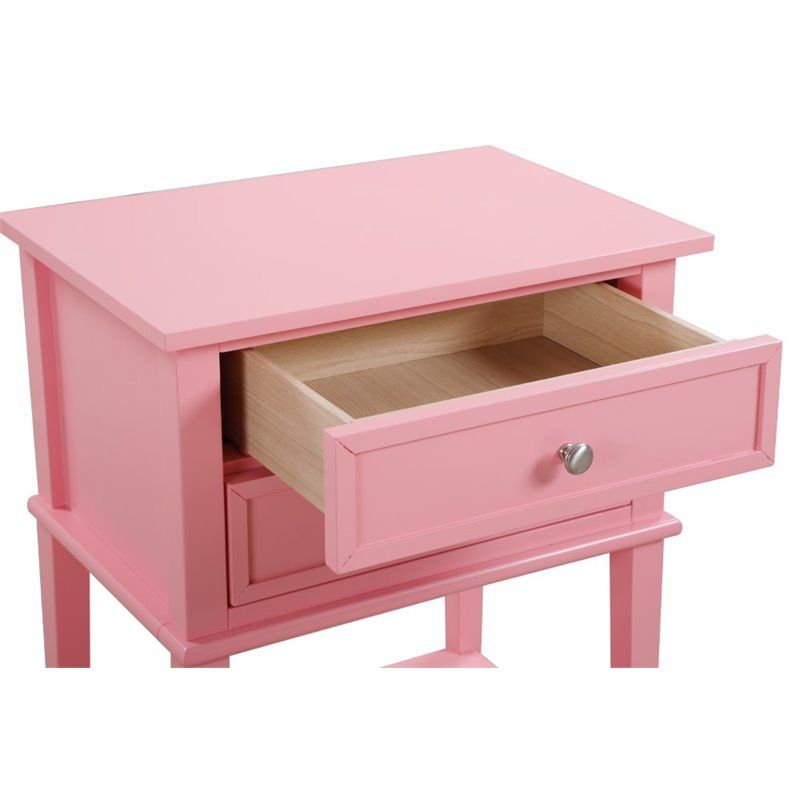 Pink Lacquer 2 Drawer Desks For Most Recent Glory Furniture Newton 2 Drawer Nightstand In Pink – G062 N (View 6 of 15)
