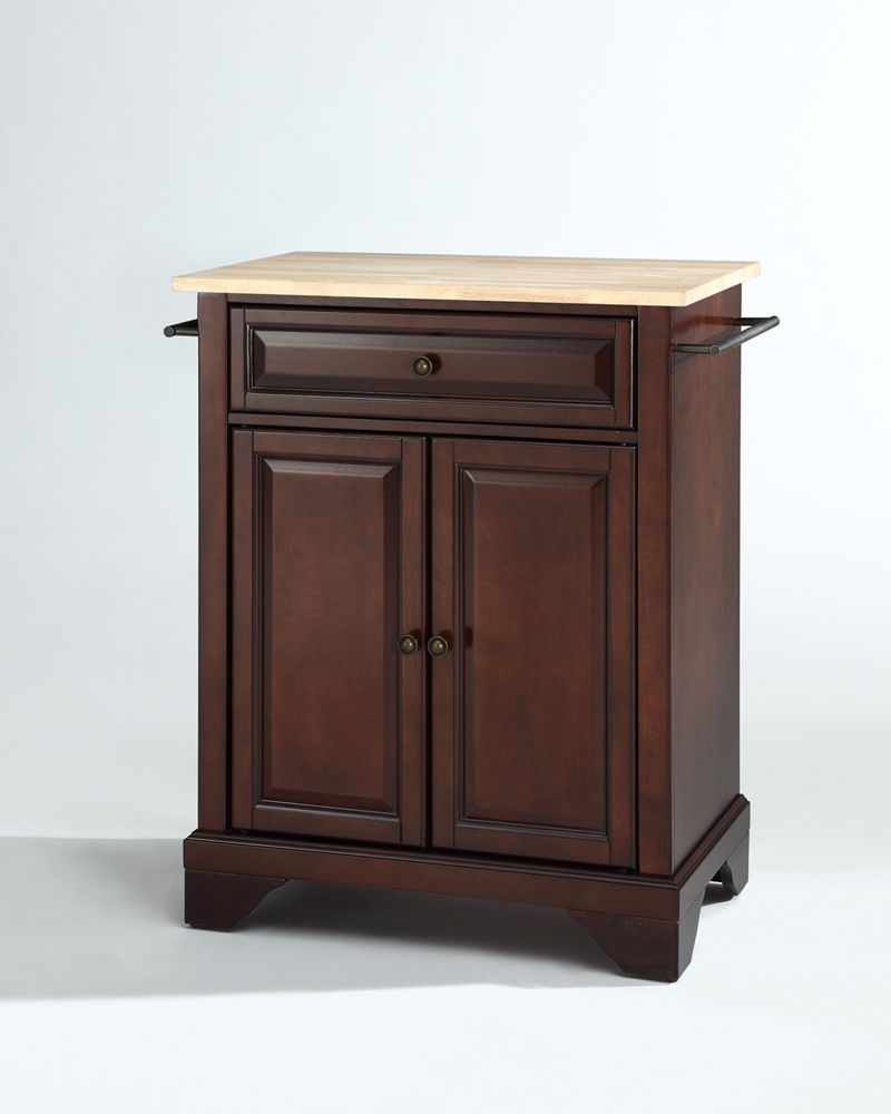 Popular Crosley Furniture – Lafayette Natural Wood Top Portable Kitchen Island Regarding Natural Wood And Black 2 Shelf Desks (View 13 of 15)