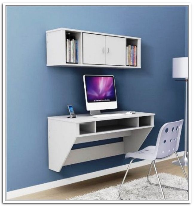 Popular Off White Floating Office Desks Pertaining To Ikea Floating Desk Selections With Lack Shelf – Homesfeed (View 9 of 15)
