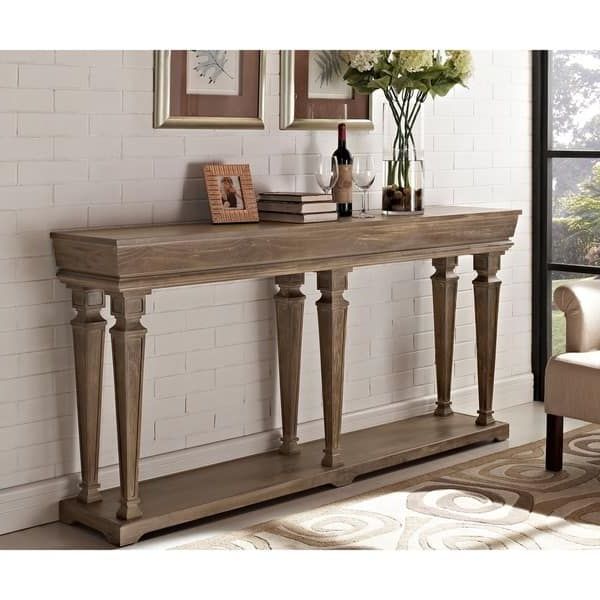 Preferred Distressed Pine Console Table In  (View 13 of 15)