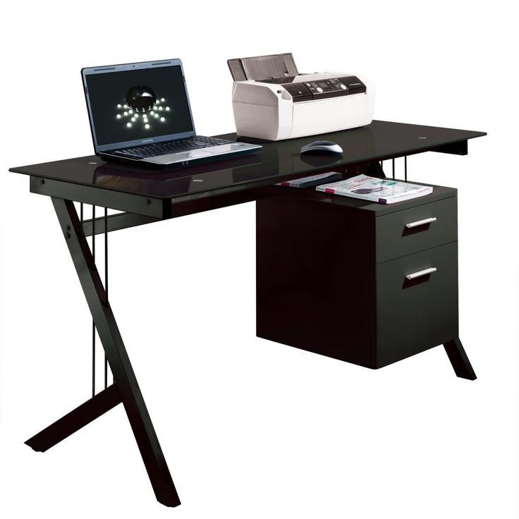 Recent 99+ Black Tempered Glass Computer Desk – Best Home Office Furniture With Regard To Glass White Wood And Black Metal Office Desks (View 5 of 15)