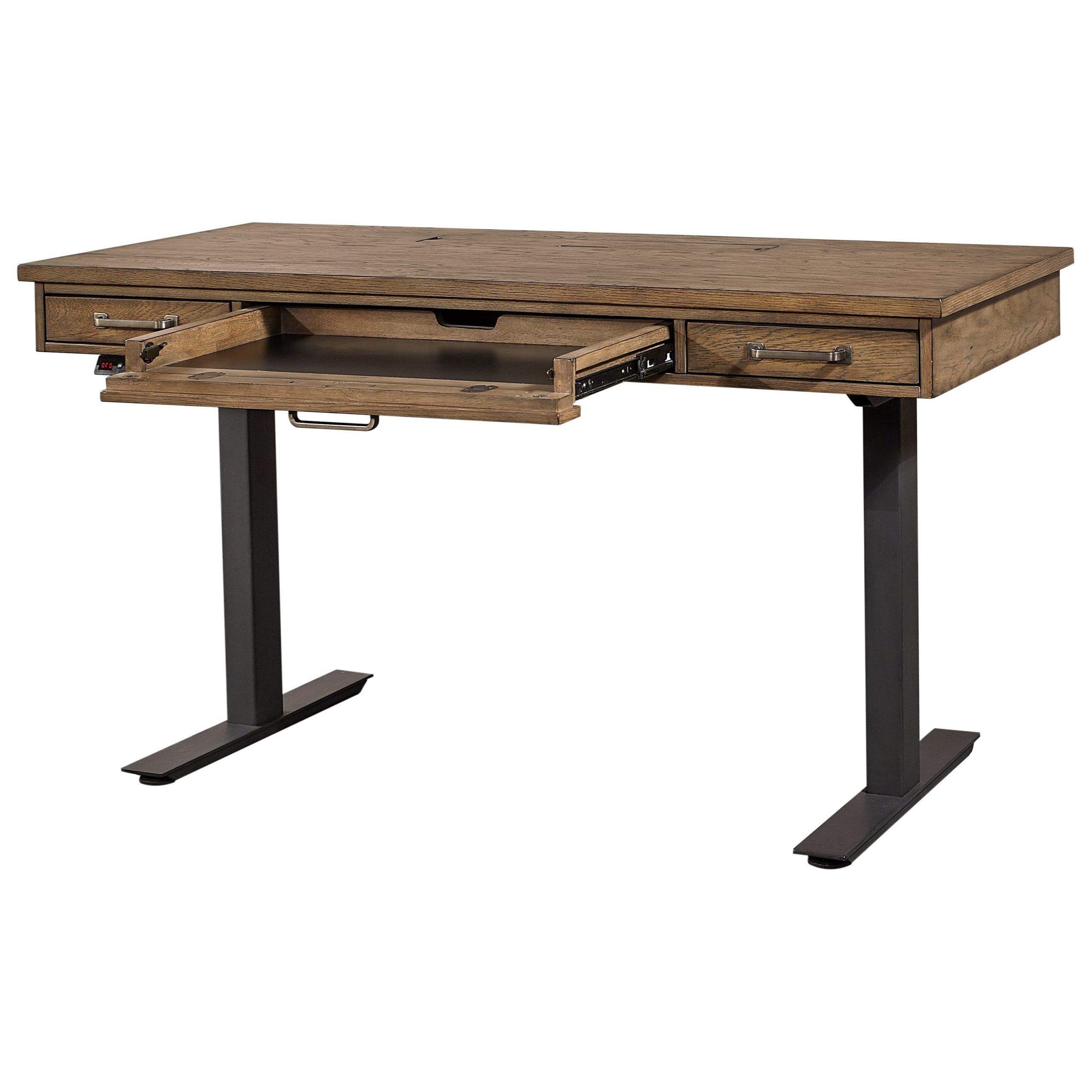 Recent Acacia Wood Writing Desks With Usb Ports For Aspenhome Terrace Point Casual Adjustable Desk With Outlets And Usb (View 5 of 15)