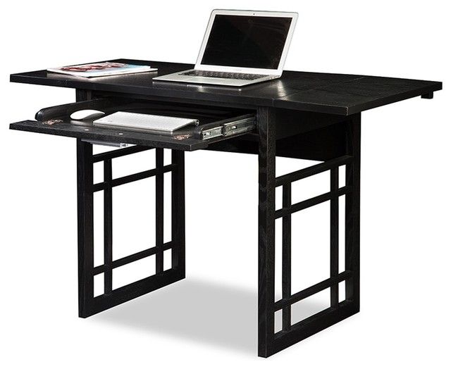 Recent Oak Drop Leaf Computer Desk – Craftsman – Desks And Hutches  Leick Home Pertaining To Drop Leaf Computer Writing Desks (View 15 of 15)
