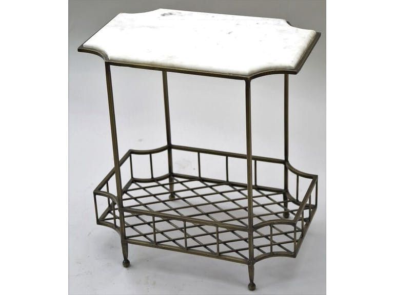 Riley Iron & Marble Side Table (View 9 of 15)