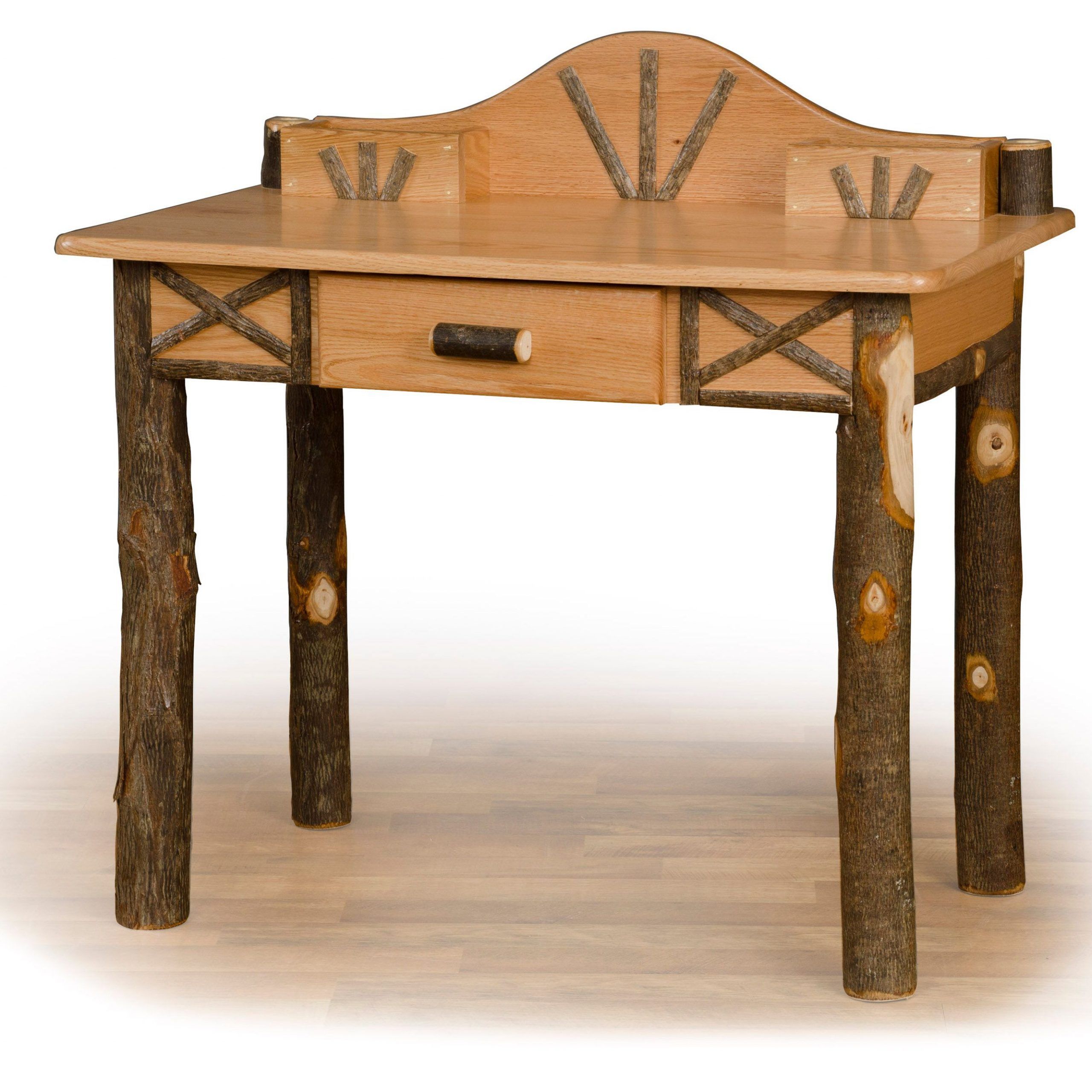 Rustic Hickory, Rustic Furniture, Country Intended For Most Recent Rustic Acacia Wooden Writing Desks (View 3 of 15)