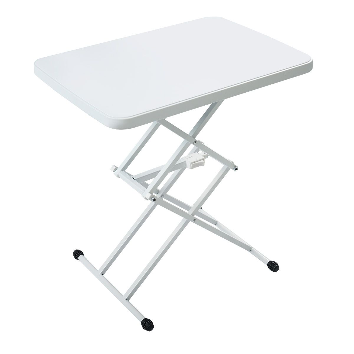 Sandinrayli Height Adjustable Plastic Folding Table Lifting Card Table For Famous White Wood Adjustable Reading Tables (View 8 of 15)