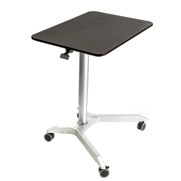 Sit Stand Mobile Desks Pertaining To 2018 Seville Classics Airlift™ Xl Sit Stand Mobile Desk, Espresso – Free (View 5 of 15)