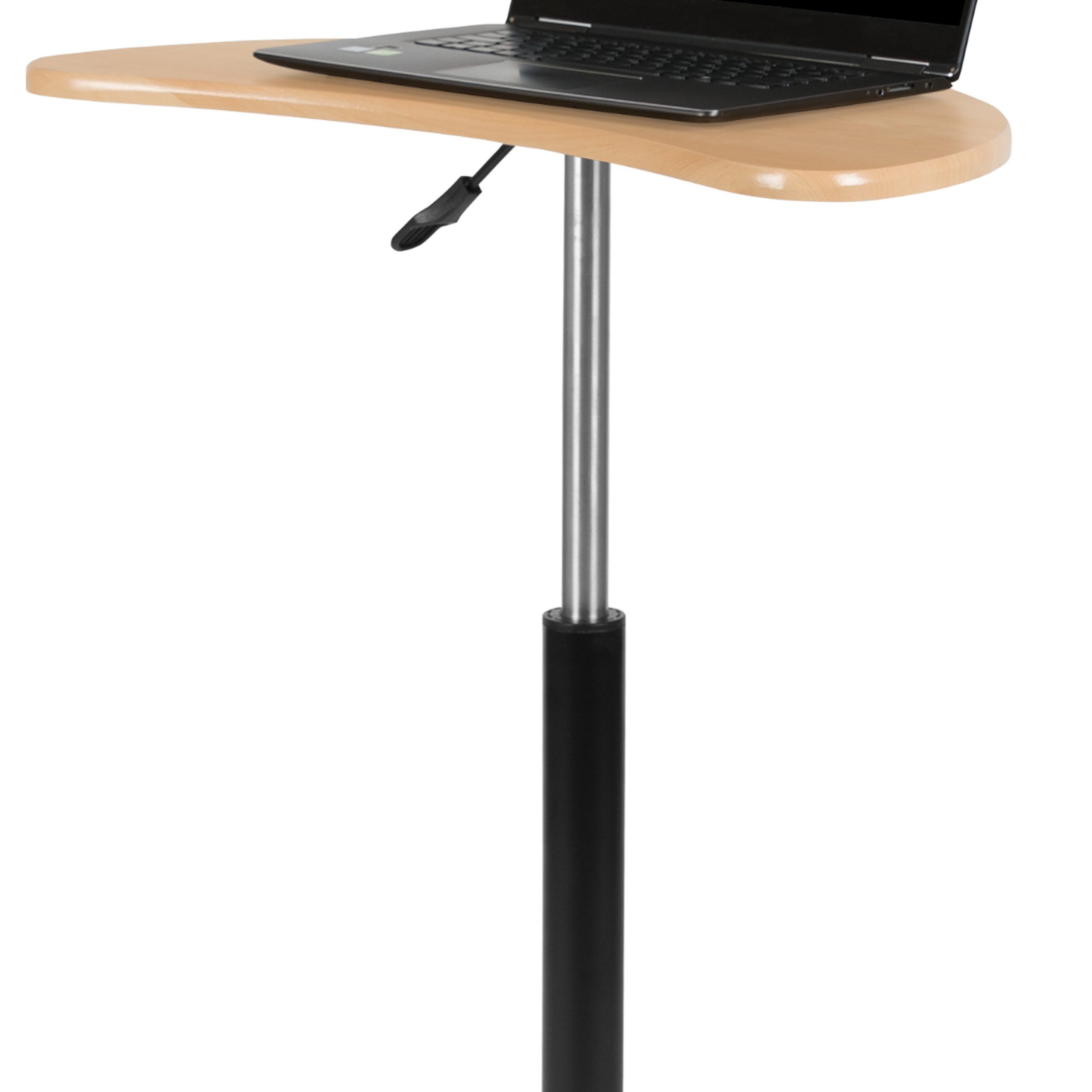 Sit To Stand Mobile Laptop Computer Desk – Portable Rolling Standing In Current Sit Stand Mobile Desks (View 9 of 15)