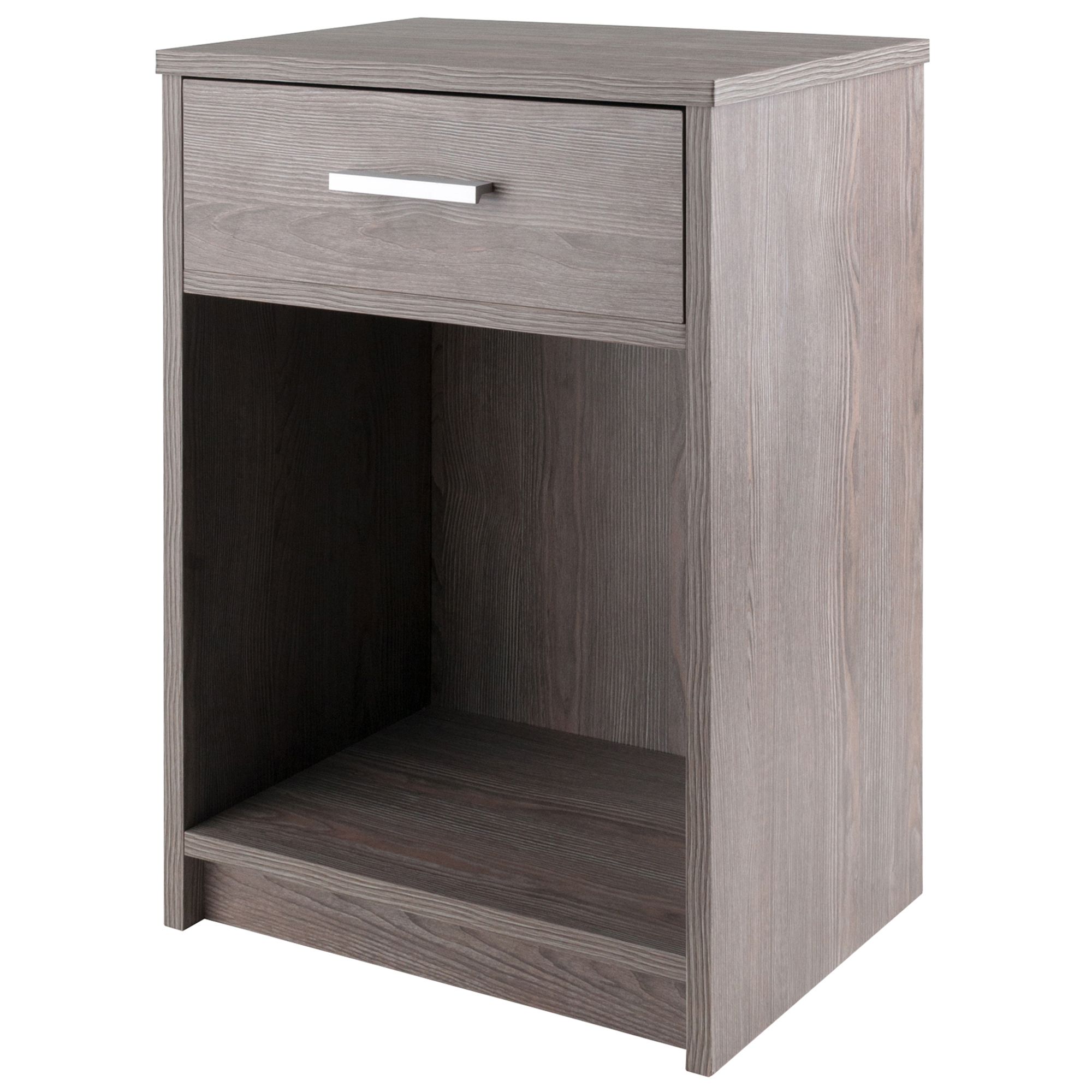 Smoke Gray Wood 1 Drawer Desks With Regard To Most Recent Winsome Wood Rennick 1 Drawer Nightstand, Ash Gray Finish – Walmart (View 5 of 15)