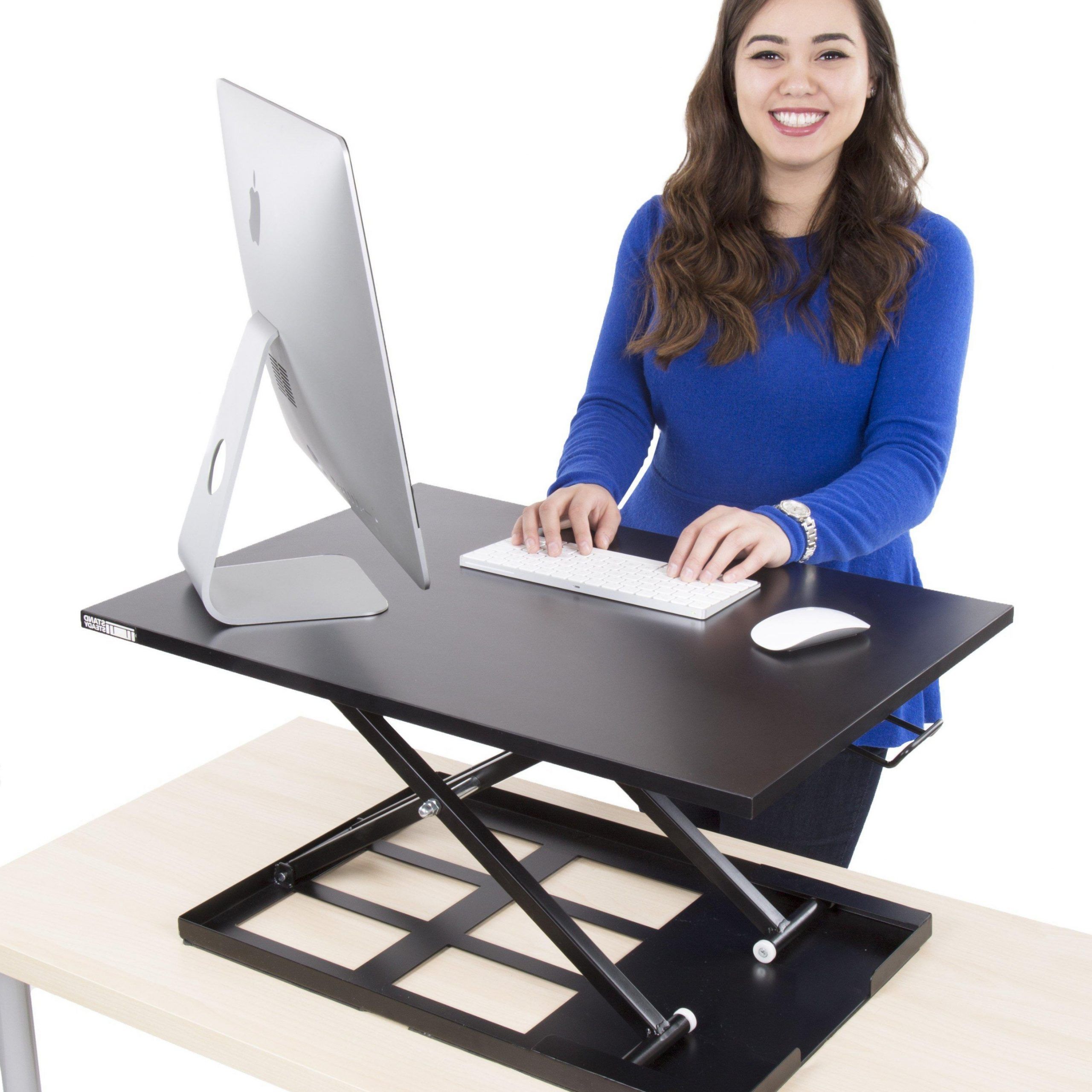 Standing Desk – X Elite Pro Height Adjustable Desk Converter – Size Inside Well Liked Walnut Adjustable Stand Up Desks (View 14 of 15)