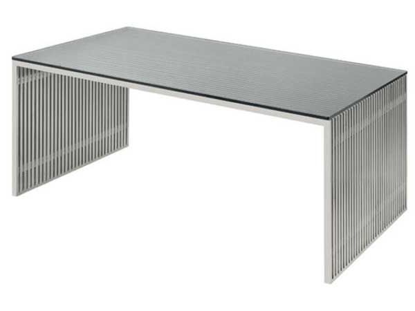 Steel Office Desk For Your Home Office Throughout Most Up To Date Stainless Steel And Glass Modern Desks (View 10 of 15)