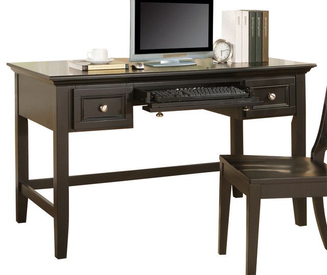 Steve Silver Oslo Writing Desk In Black – Traditional – Desks And Throughout Well Liked Black And Silver Modern Office Desks (View 11 of 15)