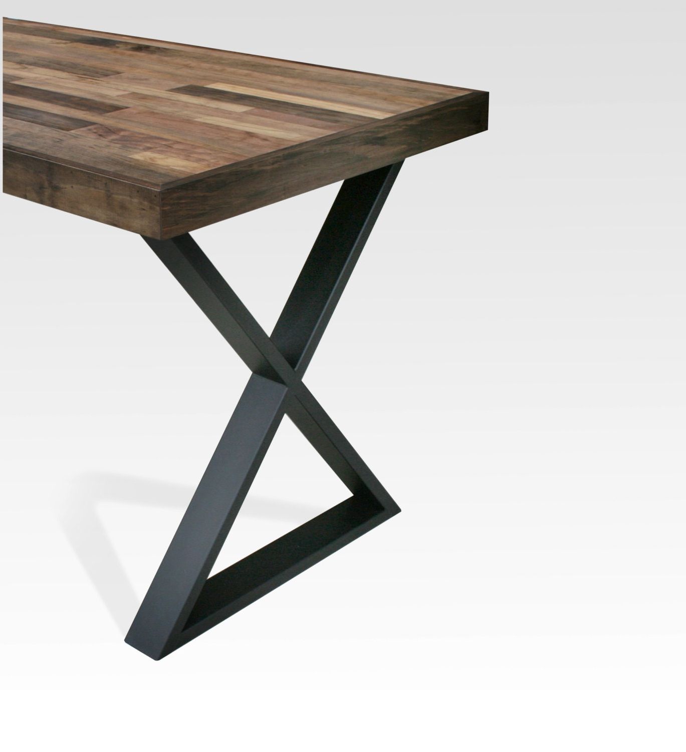 Table Legs Steel X Black Matte Pair For Famous Matte Black Metal Desks (View 10 of 15)