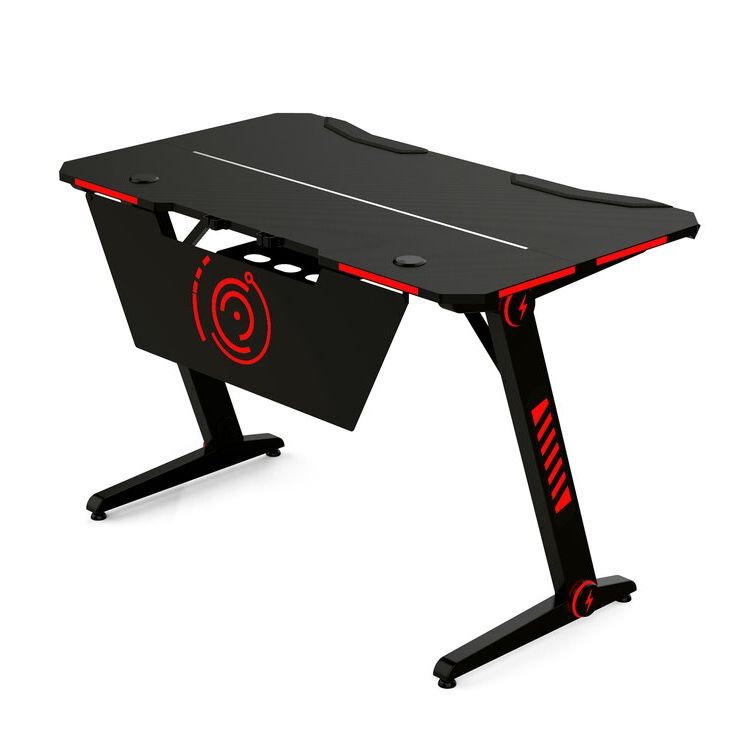 Trendy Gaming Desks With Built In Outlets Throughout Inbox Zero Gaming Desk Shell With Built In Outlets (View 1 of 15)