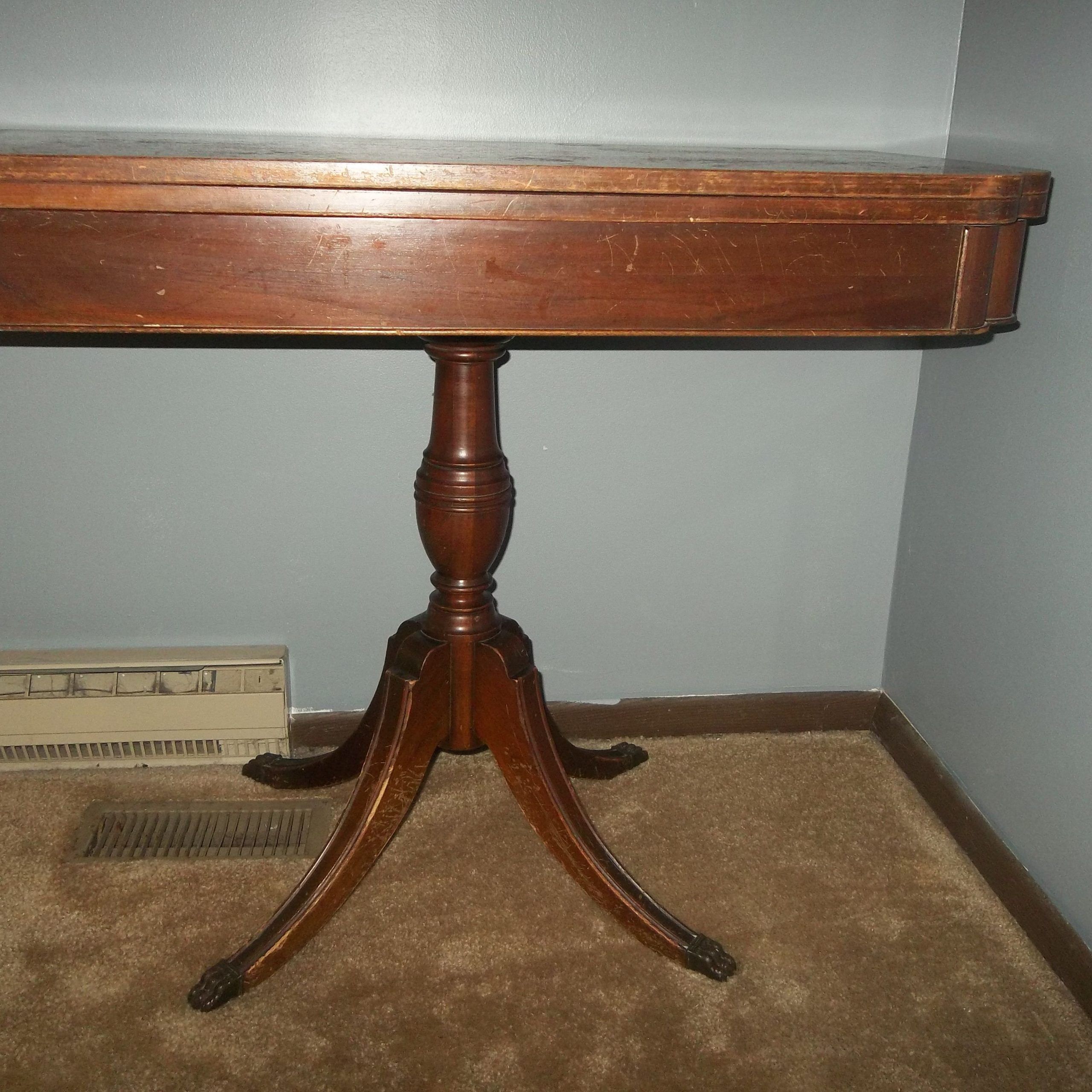 Well Known Antique Foldout Console Tables For Fold Out Card Table (View 2 of 15)