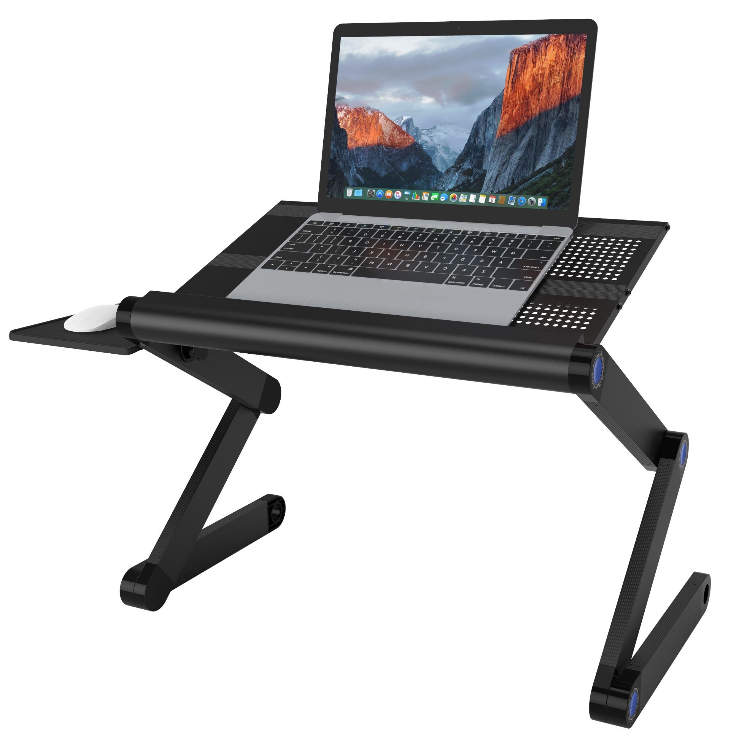 Well Known Black Adjustable Laptop Desks Within Slypnos Adjustable Laptop Stand Folding Portable Standing Desk With (View 7 of 15)