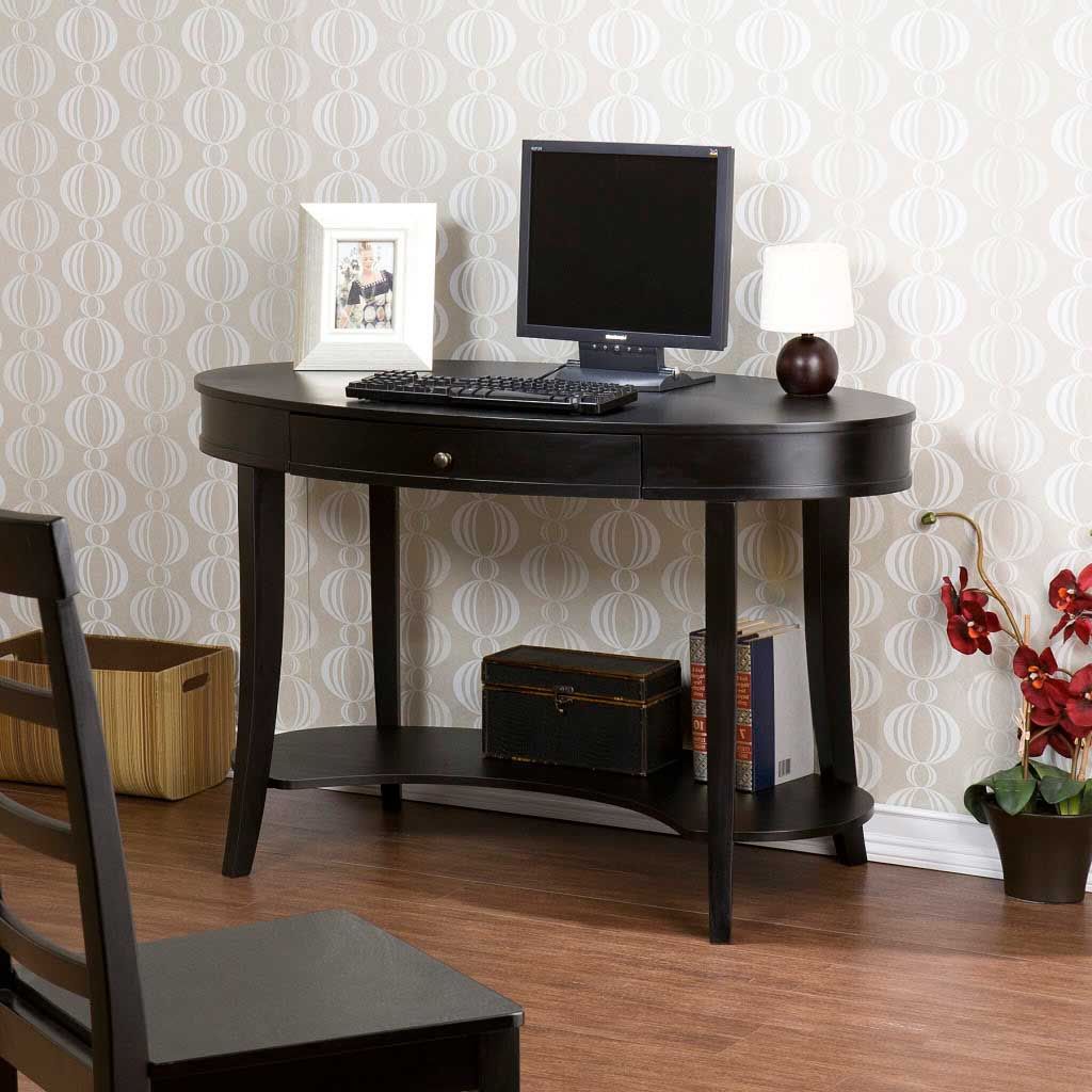 Well Known Black Corner Computer Desk For Home Office Throughout Matte Black Corner Desks With Keyboard Shelf (View 5 of 15)