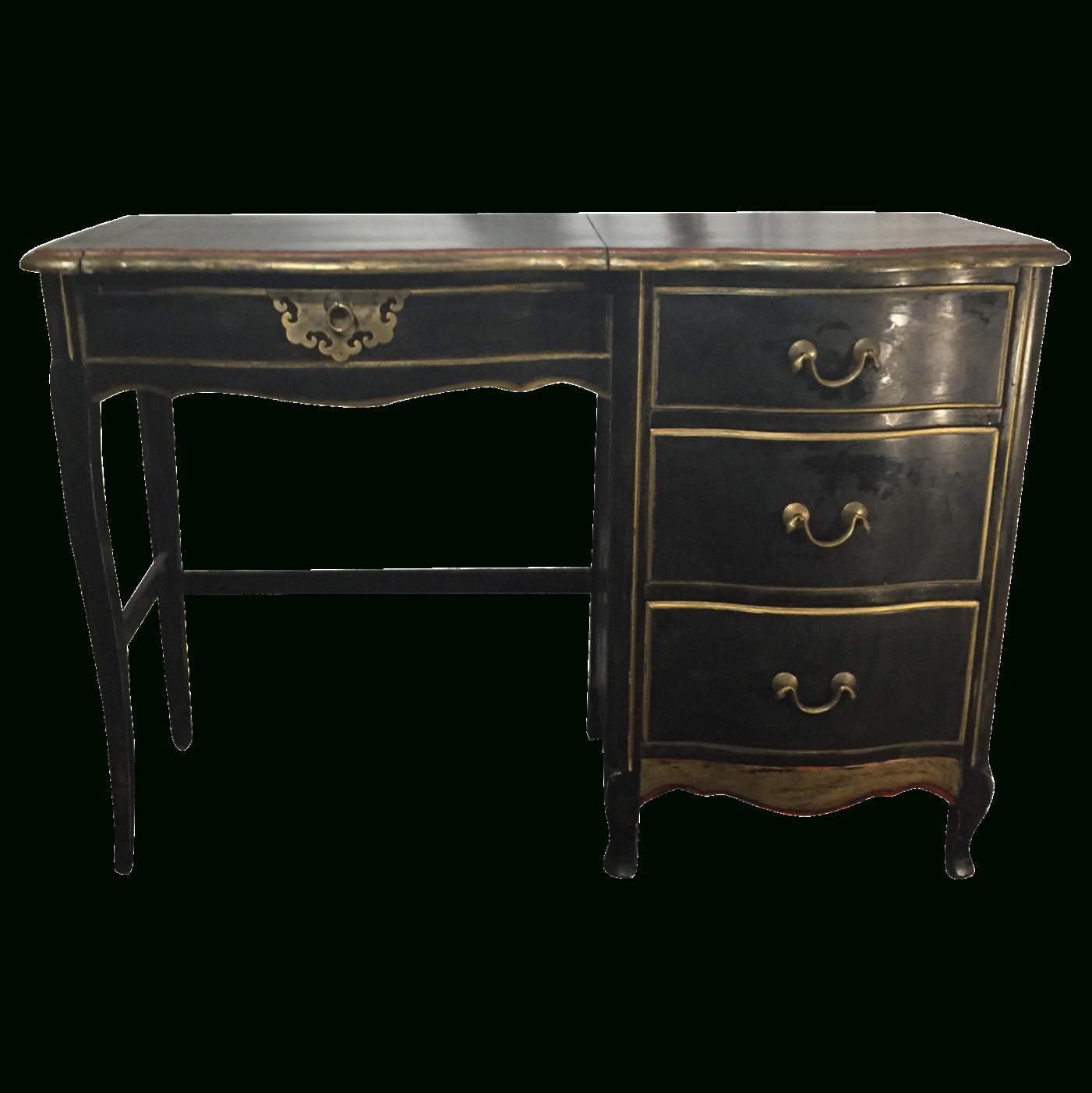 Well Known Hand Rubbed Wood Office Writing Desks Throughout Stanley Chinoiserie Children's Hand Painted Desk On Chairish (View 4 of 15)