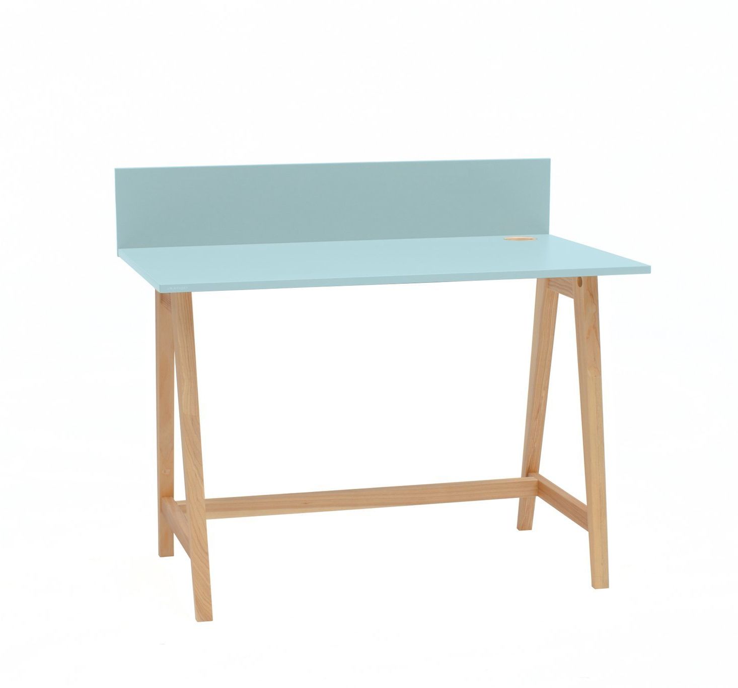 Well Known Luka Ashwood Writing Desk 110x50cm / Light Turquoise (View 2 of 15)