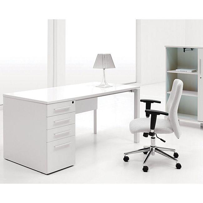 Well Known White Lacquer And Brown Wood Desks For Shop Jesper Office White Lacquer Study Desk With Drawers – Free (View 5 of 15)