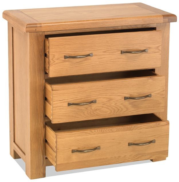 Well Liked Bradburn Oak 3 Drawer Chest – Cfs Furniture Uk With Regard To Burnished Oak 3 Drawer Desks (View 11 of 15)