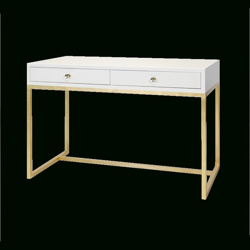 White Lacquer Desk Intended For White Lacquer 2 Drawer Desks (View 8 of 15)