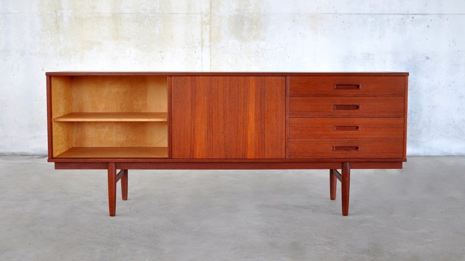 Widely Used Contemporary Sideboards In Select Modern: Danish Modern Teak Credenza, Buffet, Sideboard Or Bar (View 6 of 11)