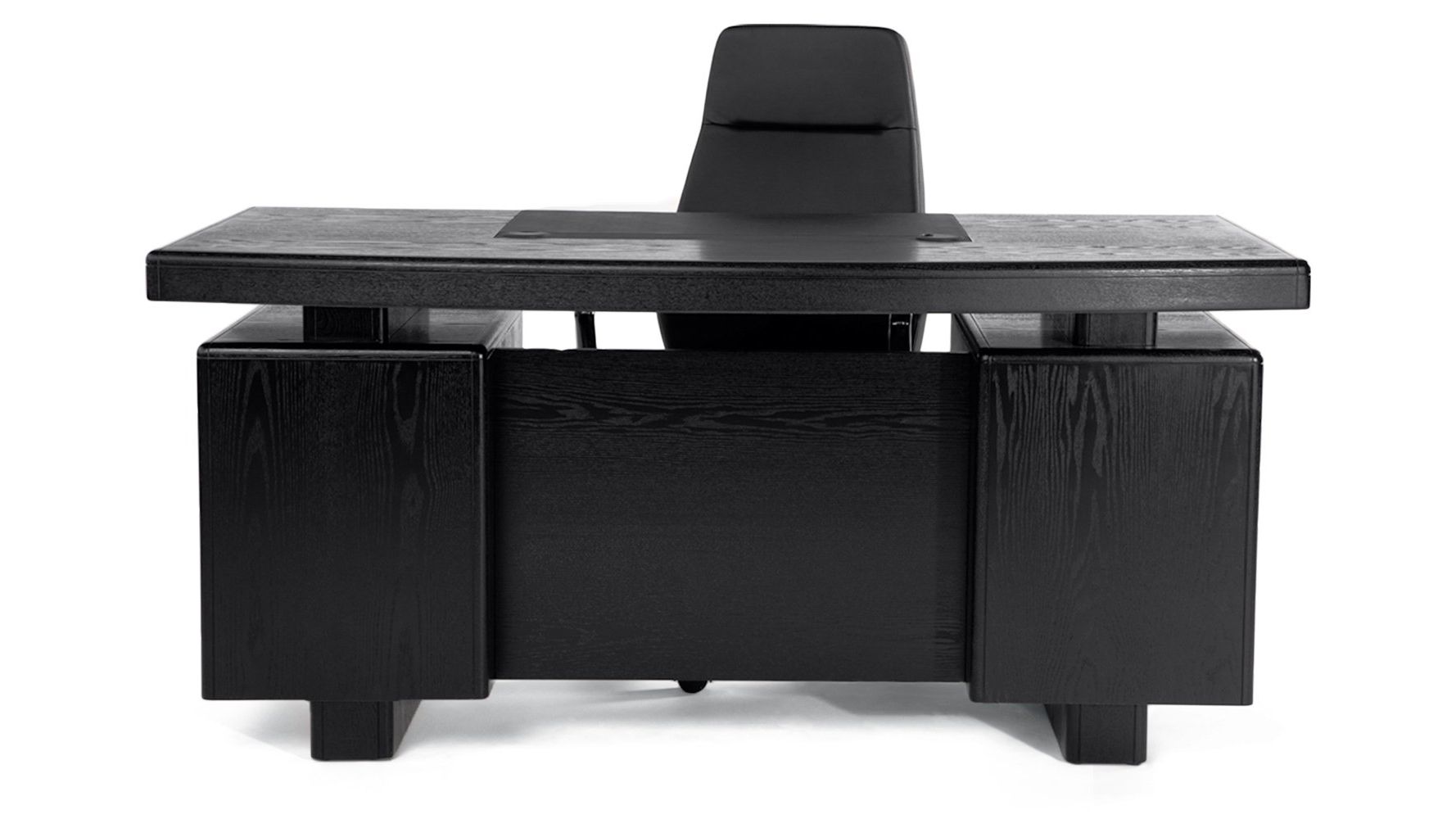 Widely Used Monroe Desk – Black Throughout Black Finish Modern Office Desks (View 4 of 15)