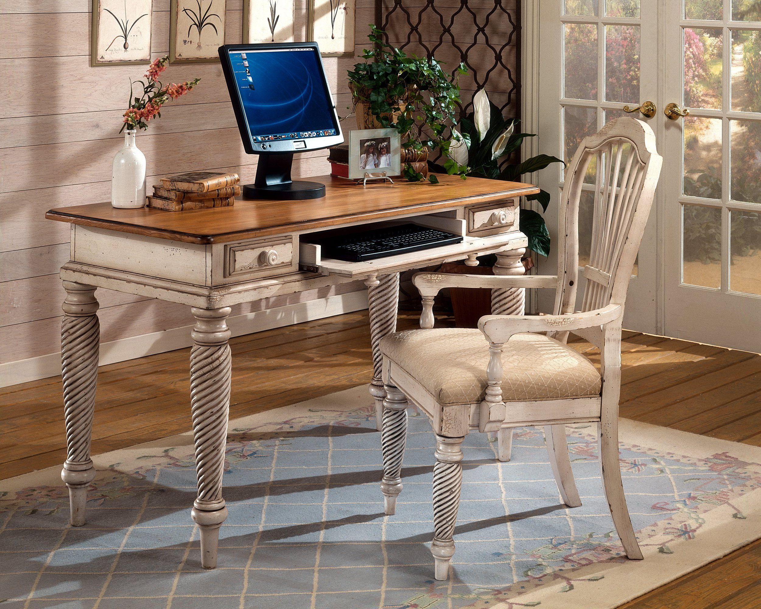 Widely Used White Finish Office Study Work Desks With Regard To Amazon – Antique Finish Computer Desk – Home Office Desks (View 1 of 15)