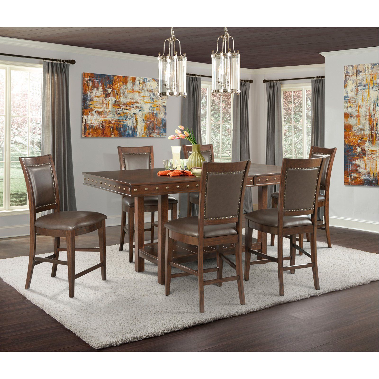 2019 7 Piece Extendable Dining Sets Intended For Picket House Furnishings Pruitt 7 Piece Counter Height Extension Dining (View 4 of 15)