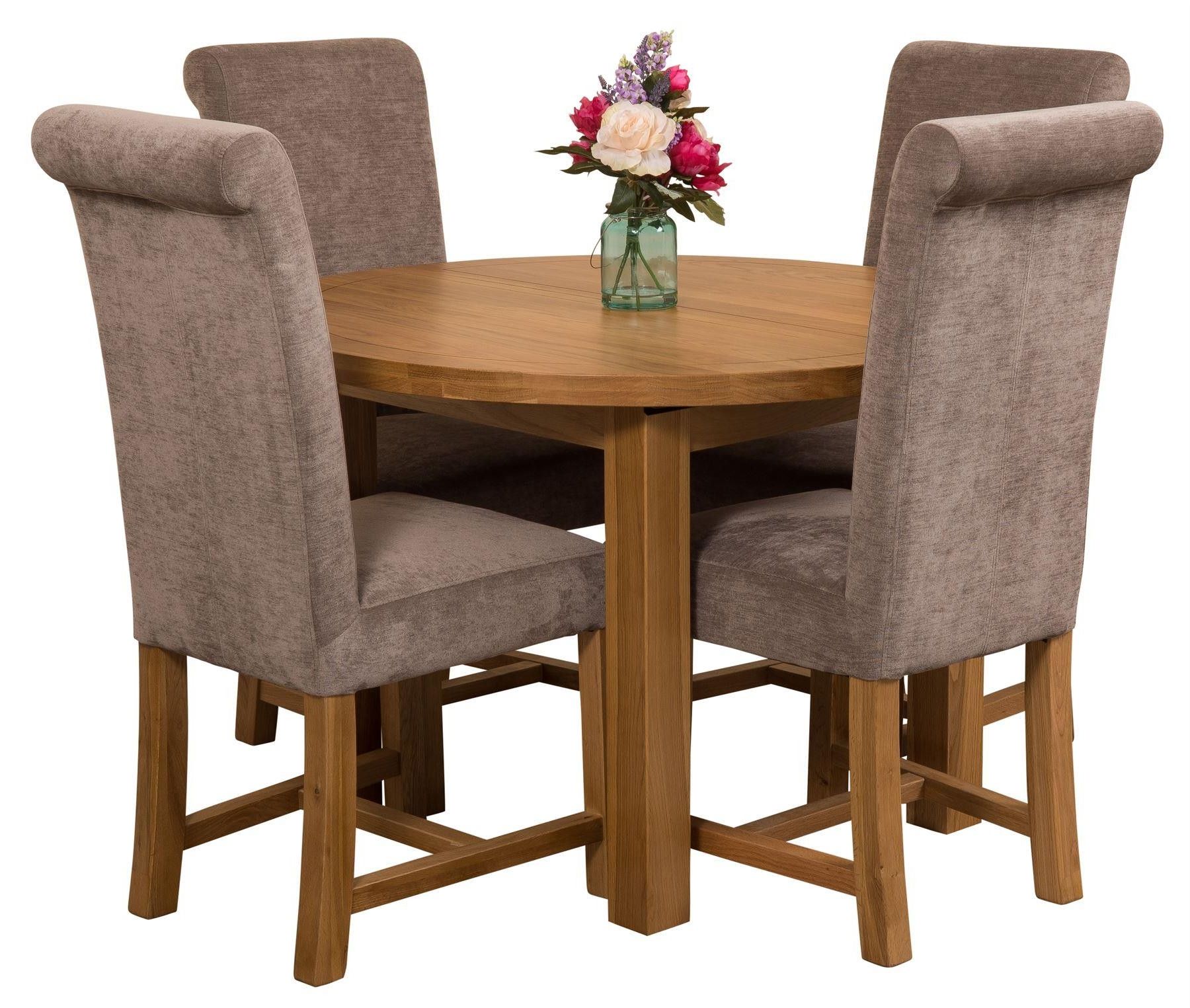 2019 Extendable Oval Dining Sets With Regard To Edmonton Solid Oak Extending Oval Dining Table With 4 Washington Dining (View 8 of 15)