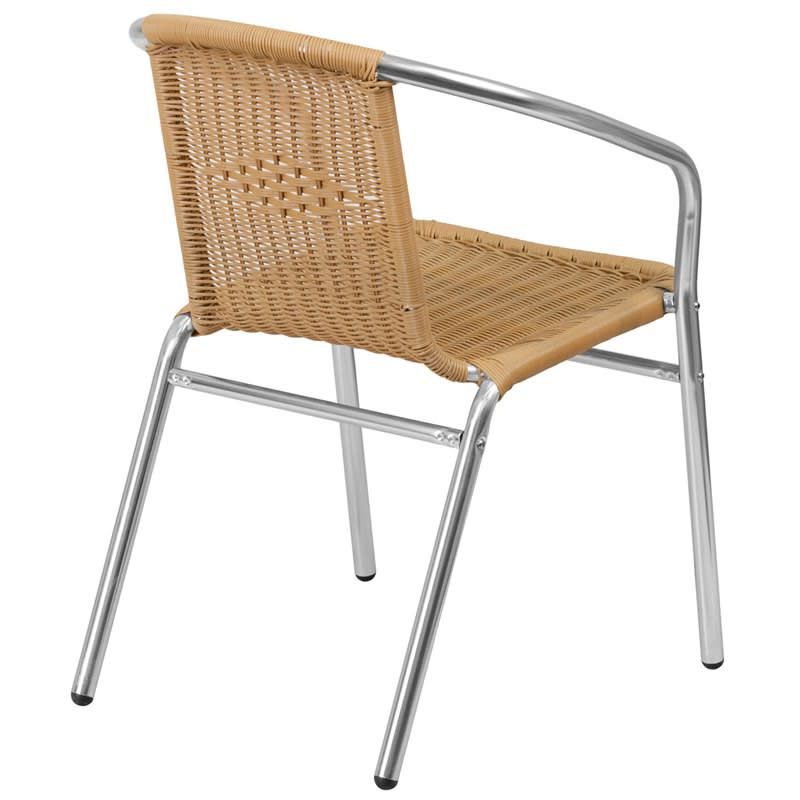 2019 Natural Woven Outdoor Chairs Sets Inside Economy Aluminum Natural Rattan Patio Chair (View 7 of 15)