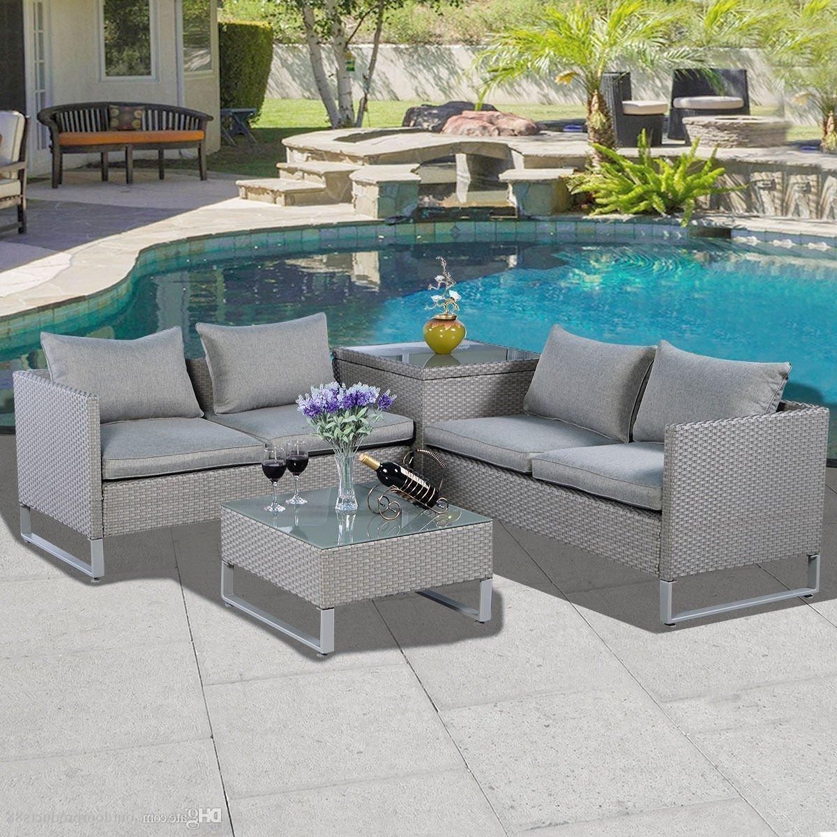 2021 All Weather Outdoor Furniture Garden Furniture Sofa Set New Style Within Most Current Outdoor Wicker Gray Cushion Patio Sets (View 3 of 15)