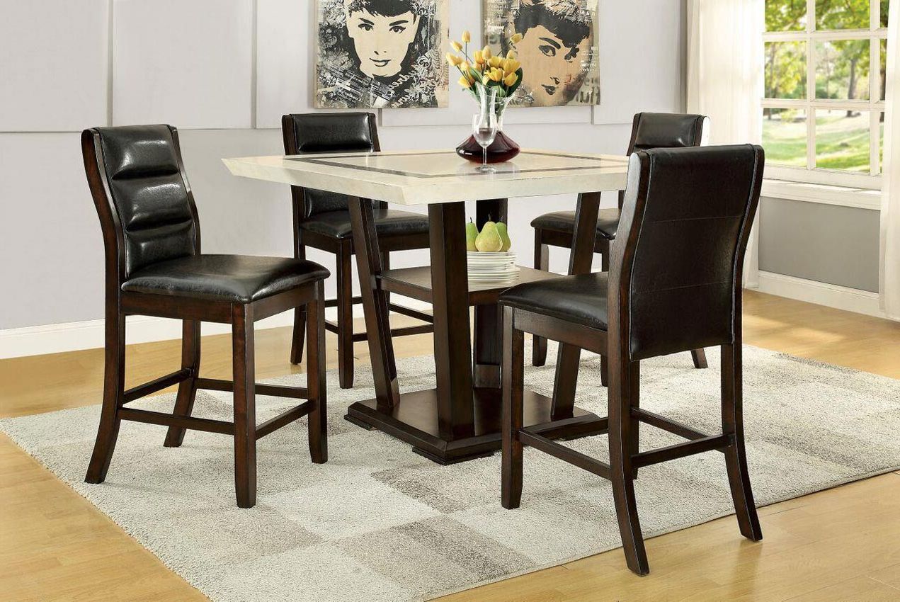 5 Piece Cafe Dining Sets Regarding Preferred Lacombe 5 Piece Pub Table Set With Counter Height Chairs (View 12 of 15)