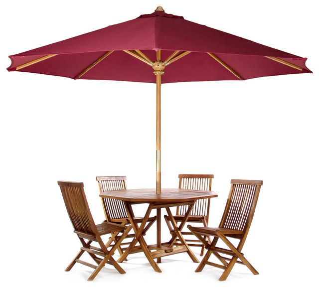 6 Piece Teak Octagon Table Set – Transitional – Outdoor Dining Sets Within Most Recent Octagonal Outdoor Dining Sets (View 14 of 15)