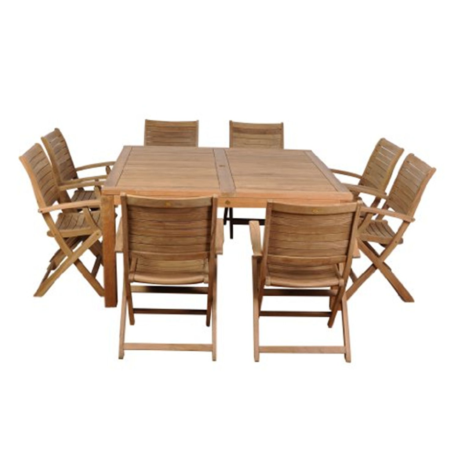 9 Piece Outdoor Square Dining Sets Within Fashionable Boynton 9 Piece Teak Square Patio Dining Set – Walmart – Walmart (View 3 of 15)