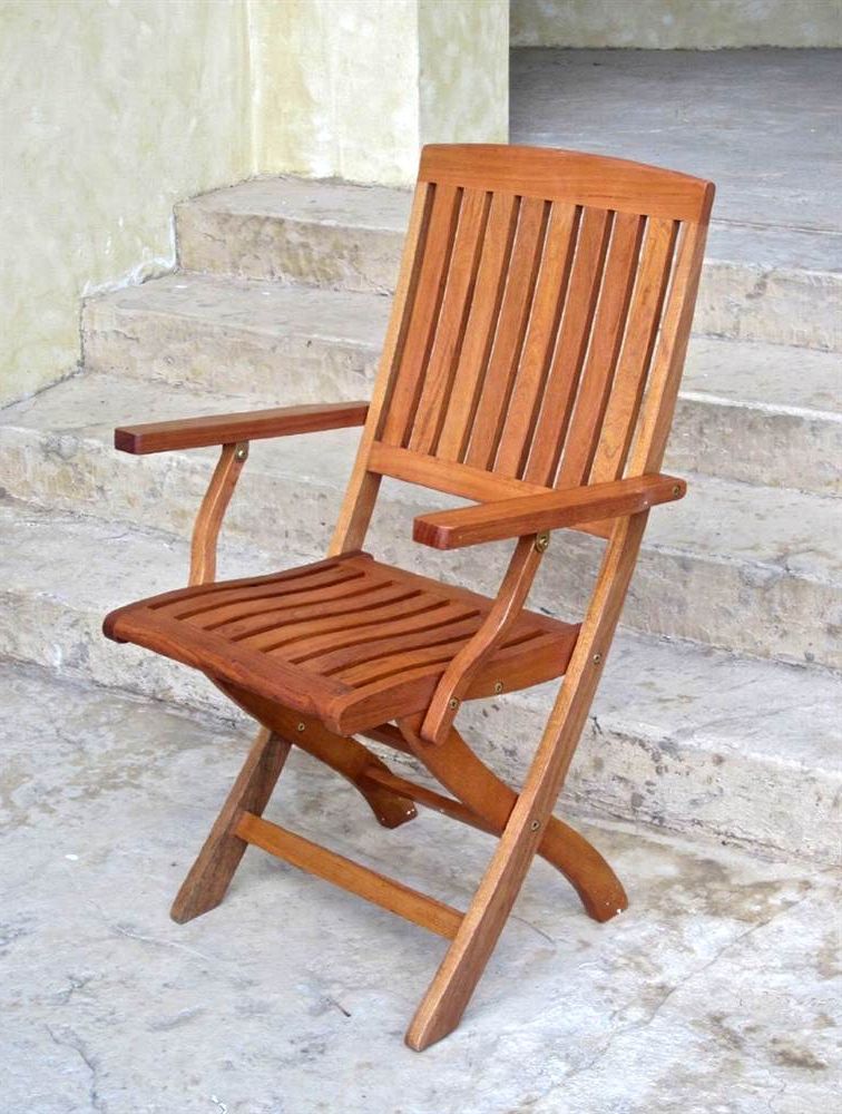 Balau Wood Folding Patio Chair – Set Of 2 – Walmart – Walmart Pertaining To Favorite Wood Outdoor Armchair Sets (View 13 of 15)