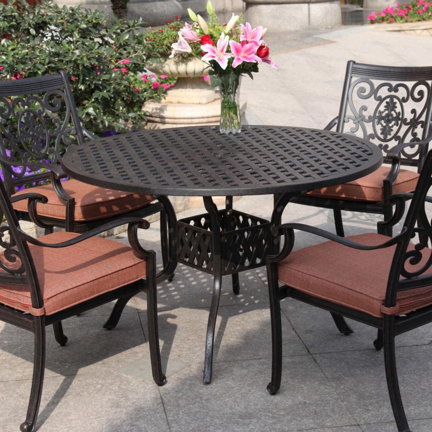 Best And Newest 5 Piece Outdoor Bench Dining Sets Pertaining To Darlee St (View 2 of 15)